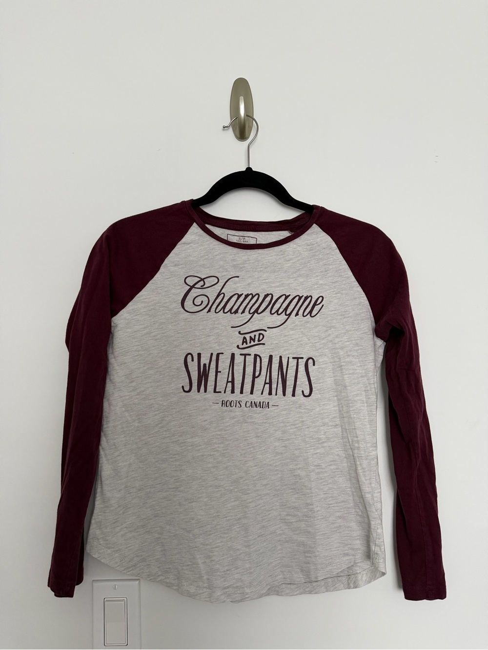 Roots Women’s “Champagne and Sweatpants” Long Sleeve T-Shirt